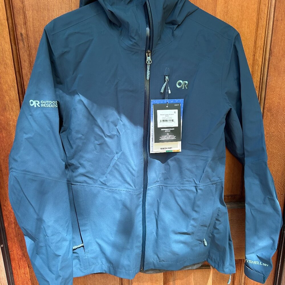 Women's Aspire 3L Rain Jacket — Harbor Size M